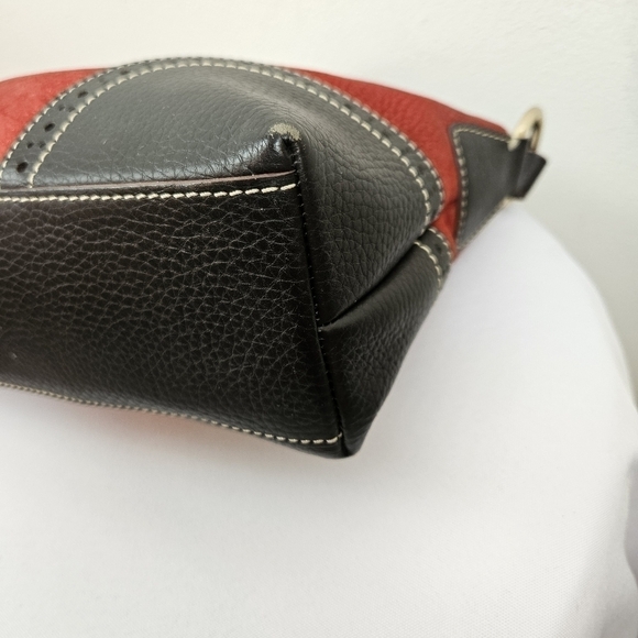 Vtg Dooney & Bourke Leather Two Tone Women's Shoulder Bag Purse-Brown (J7407543) - Picture 7 of 12